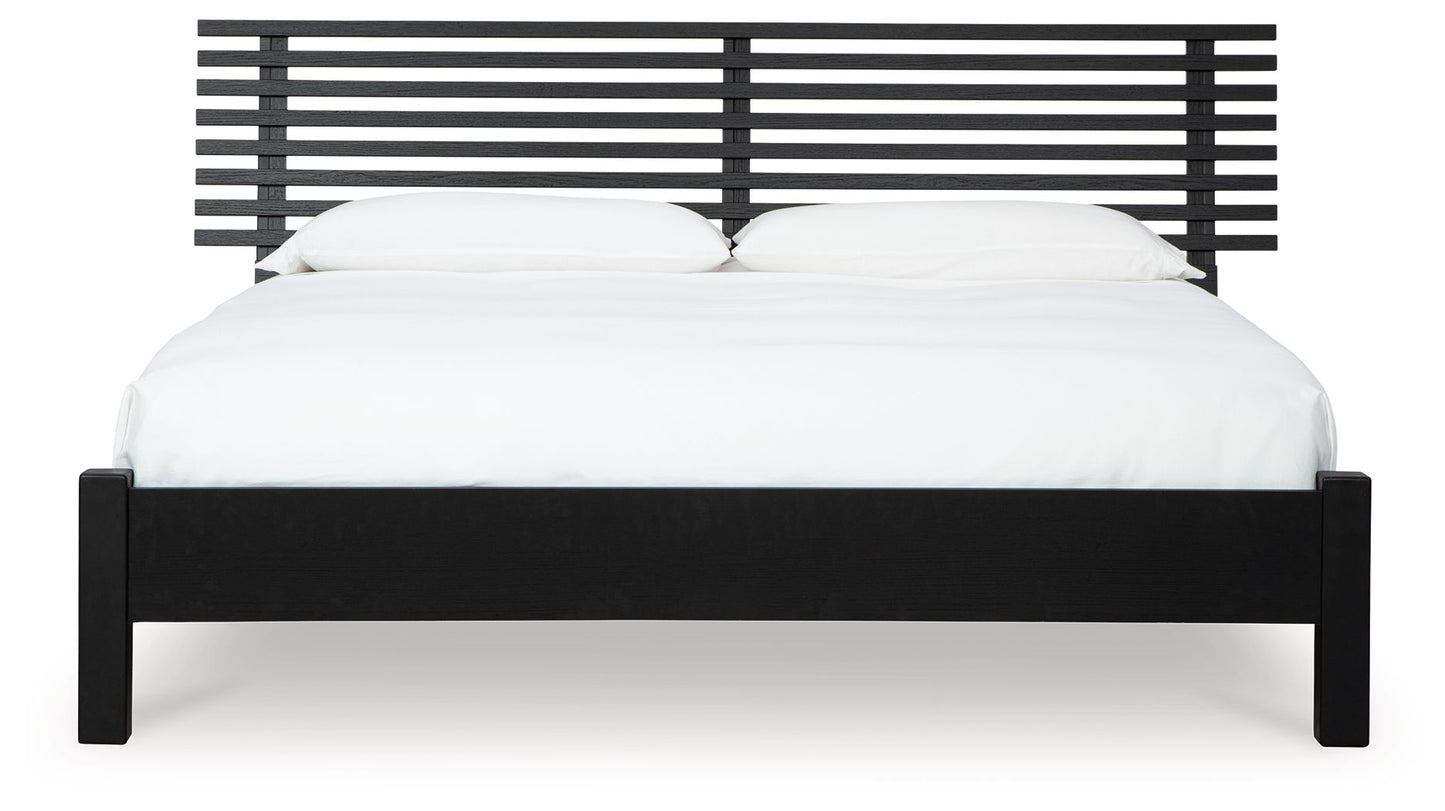 Danziar - Slat Panel Bed With Low Footboard Set