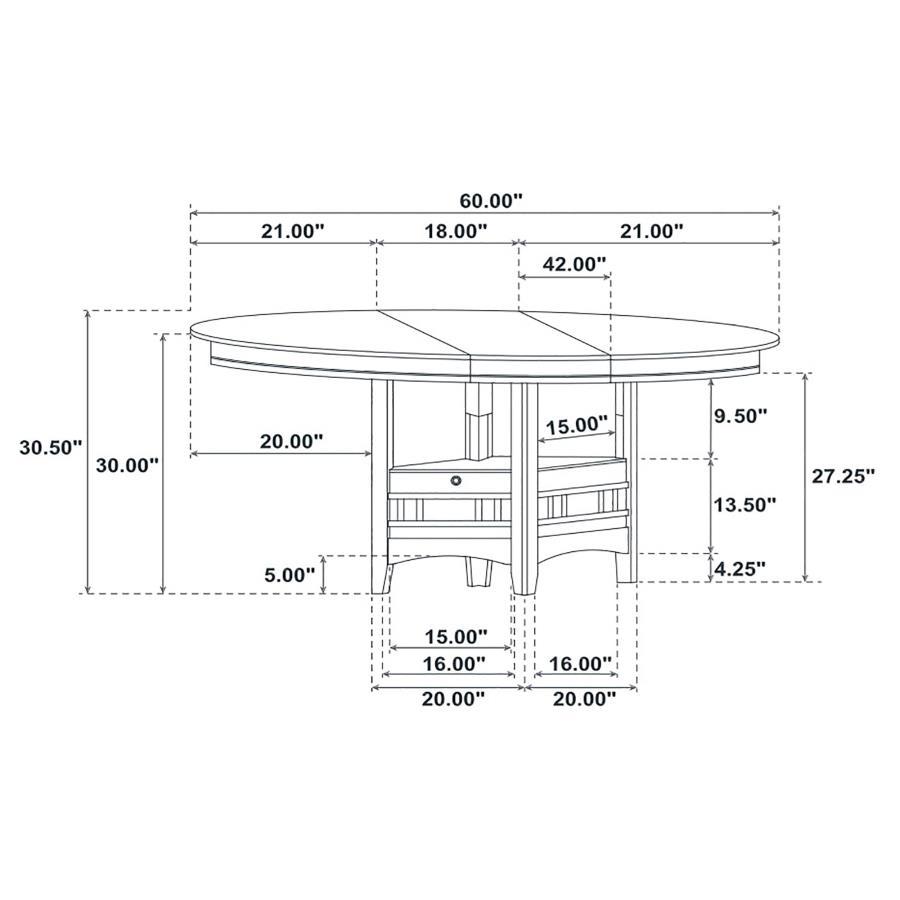 Lavon - 5-Piece Oval Extension Leaf Dining Set