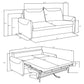 Rylie - Upholstered Sofa Sleeper With Mattress