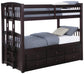 Kensington - Twin Over Twin Bunk Bed With Trundle - Cappuccino