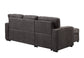 U0203 - Reversible Pull Out Sofa Bed - Dark Gray