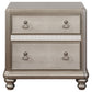 Bling - Game 2-Drawer Nightstand - Metallic Platinum