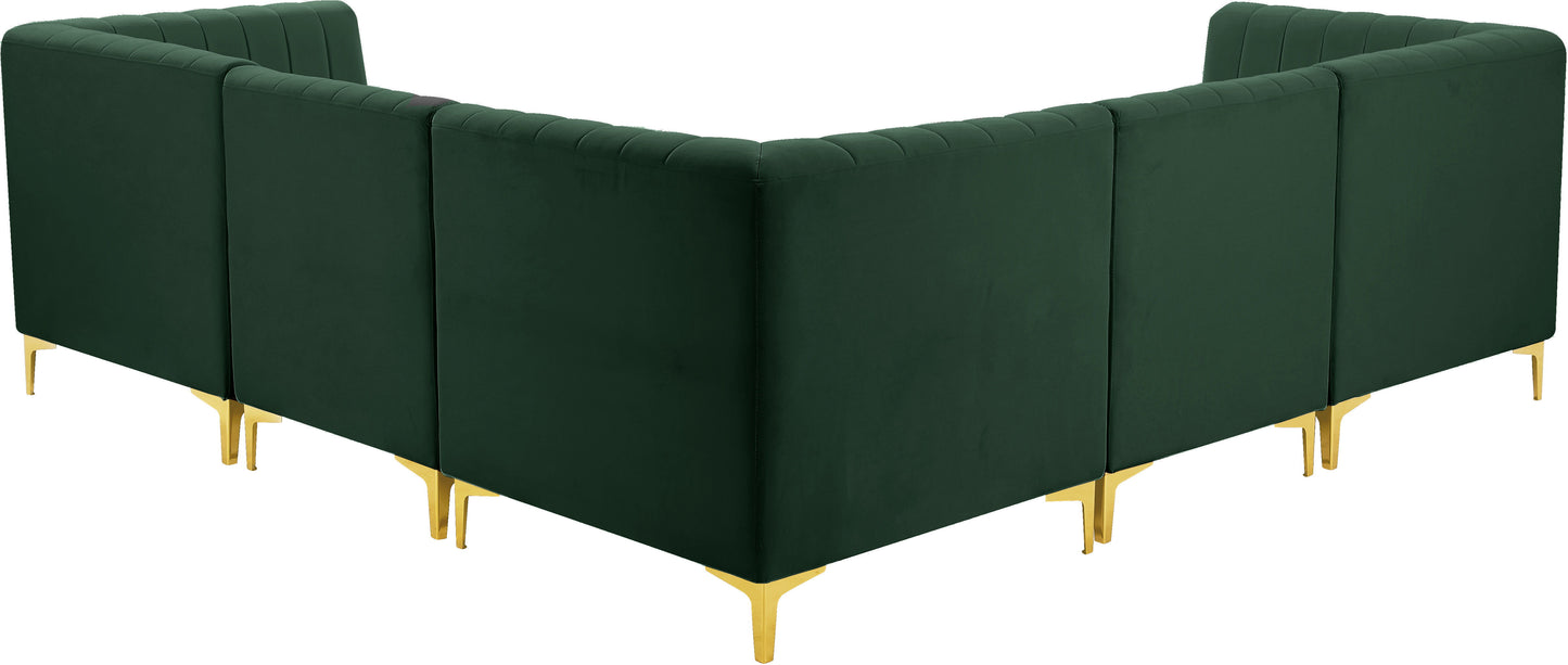 Alina - Modular Sectional 5 Piece - Green