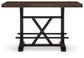 Valebeck - Rect Dining Room Counter Table With Wine Rack