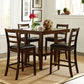 Hampton - 5 Piece Gathering Table Set - Dark Brown