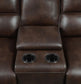 Brunson - 3 Piece Upholstered Reclining Sectional Sofa - Brown