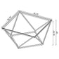 Brittania - Square Glass Top Geometric Coffee Table - Nickel