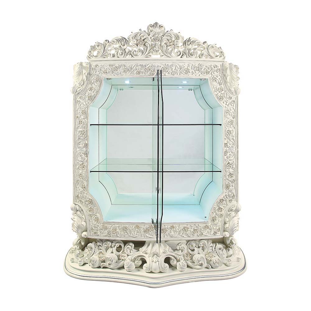 Adara - Curio - Antique White Finish