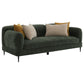 Jade - Chenille Upholstered Modern Track Arm Sofa - Green