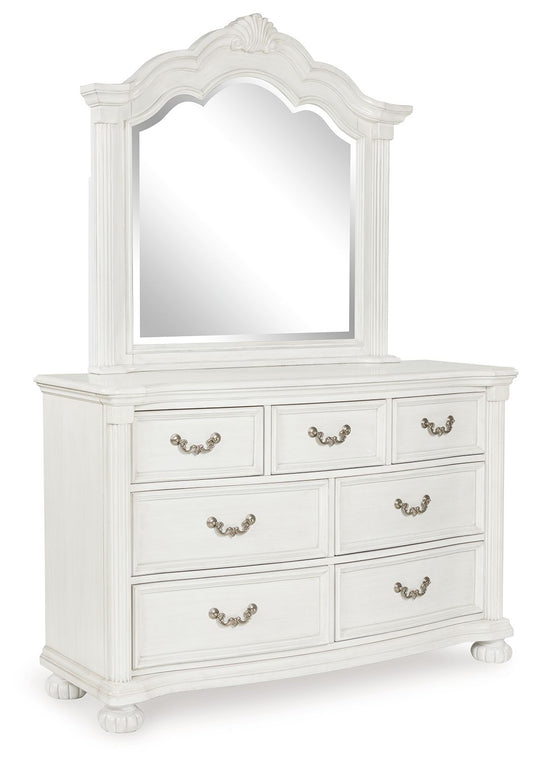 Montelaine - Antique White - Dresser And Mirror