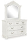 Montelaine - Antique White - Dresser And Mirror