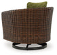 Horizon Hall - Brown / Green - Swivel Lounge With Cushion