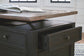 Tyler - Grayish Brown / Black - Lift Top Cocktail Table