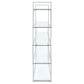 Elmer - 5-Shelf Bookcase - Chrome And Clear