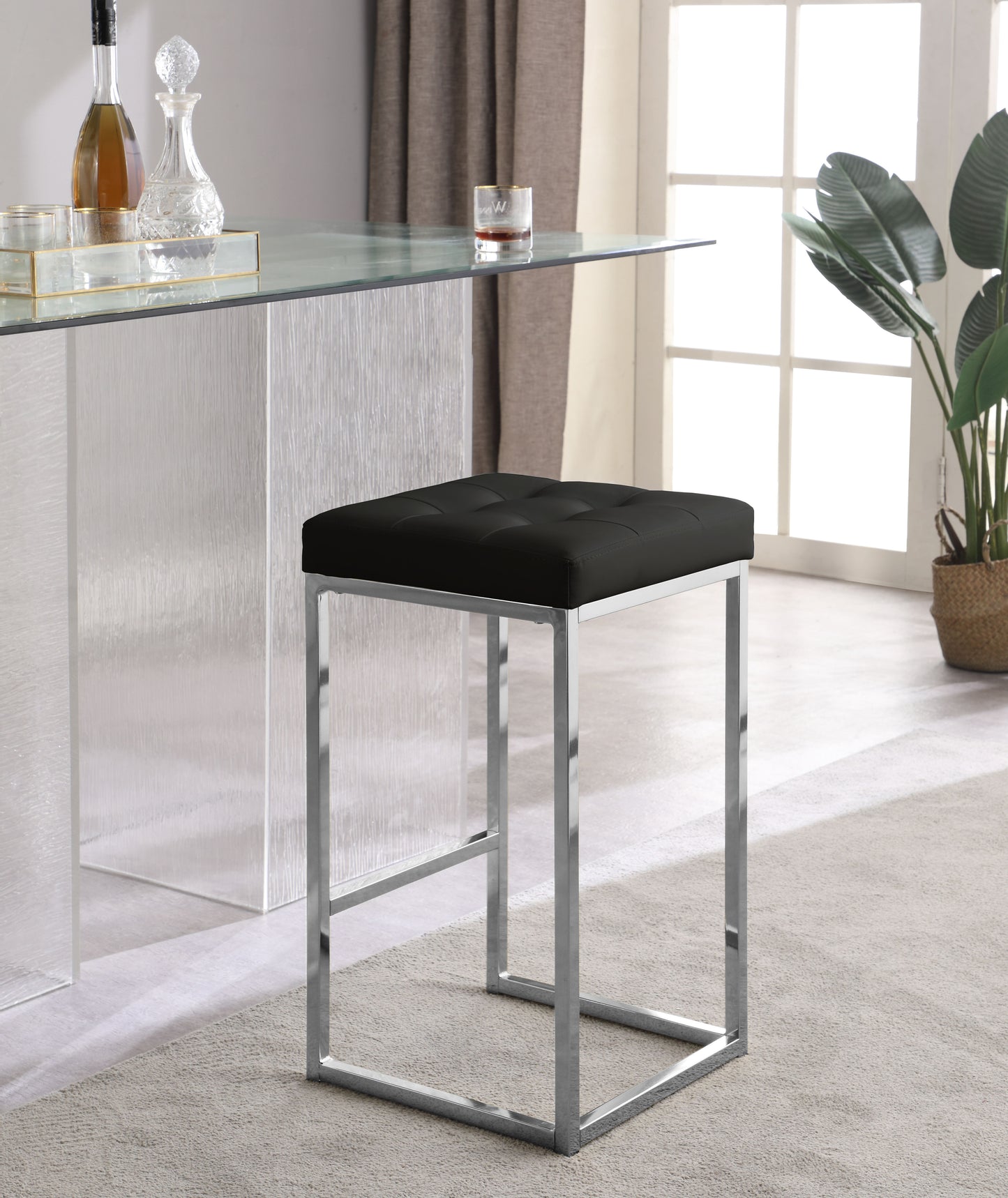 Nicola - Faux Leather Stool (Set of 2)