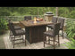Paradise - Medium Brown - Round Fire Pit Table