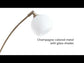 Taliya - Champagne / White - Metal Arc Lamp
