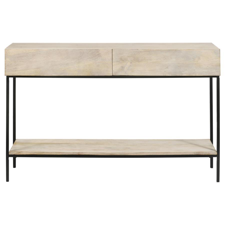 Rubeus - 2-Drawer Wood Entryway Console Table - White Washed