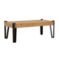 Winston - Wooden Rectangular Top Coffee Table - Natural And Matte Black