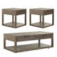 Bartlett Field - 3 Piece Set (1 Cocktail 2 End Tables) - Gray