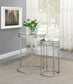 Addison - 2 Piece Round Nesting Table - Silver
