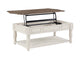 Florian - Coffee Table - Oak & Antique White Finish