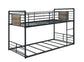 Cordelia - Twin Over Twin Bunk Bed - Antique Oak, Sandy Black & Dark Bronze Hand-Brushed Finish