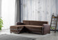 Ottomanson Maya - Upholstered Convertible Sectional with Storage - Brown