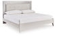 Zyniden - Silver - King Upholstered Panel Bed