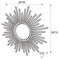 Beiwen - Sunburst Wall Mirror - Champagne And Silver