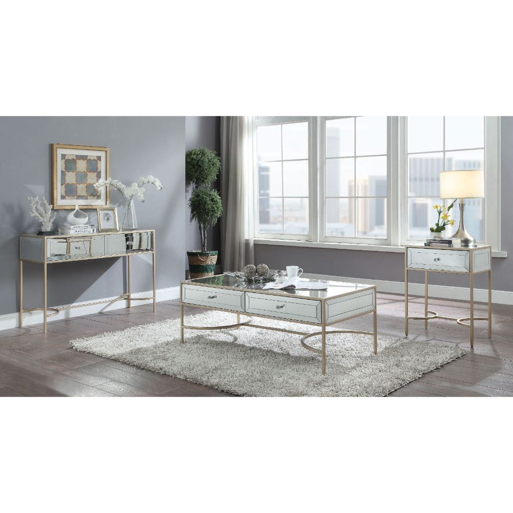 Wisteria - Coffee Table - Mirrored & Rose Gold