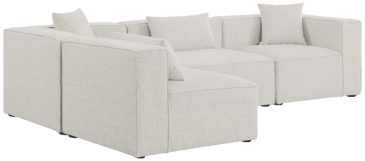 Cube - Modular Sectional 4 Piece - Cream