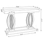 Amalia - Rectangular Sofa Table With Shelf - Clear Mirror