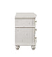 Jaqueline - Nightstand - Light Gray Linen & Antique White Finish