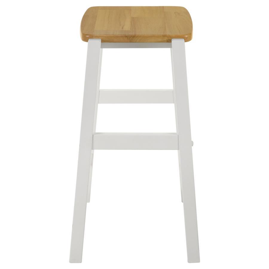 Hollis - Counter Stool (Set of 2) - Brown And White
