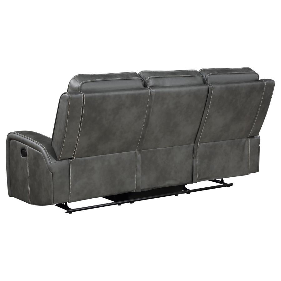 Raelynn - Upholstered Motion Reclining Sofa - Grey