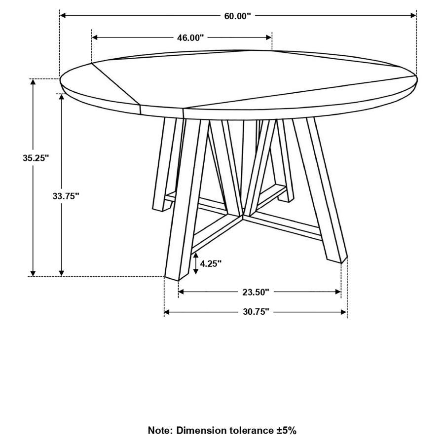 Athens - Round Drop Leaf Counter Dining Table - Gray