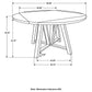 Athens - Round Drop Leaf Counter Dining Table - Gray