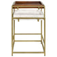 Bolden - 2 Piece Square Nesting Table With Recessed Top - Gold