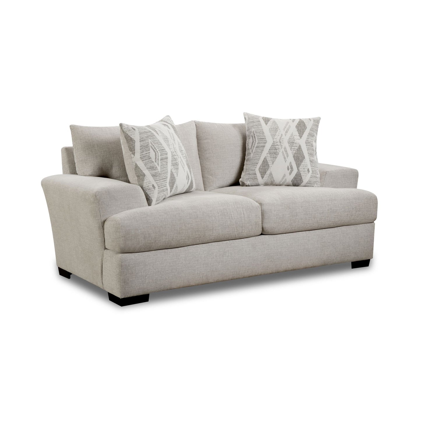 Style Line 9010 - Loveseat - Fentasy Silver With 2 Pillows Exotica Birch