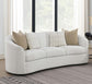 Rainn - Boucle Upholstered Sloped Arm Sofa - Latte