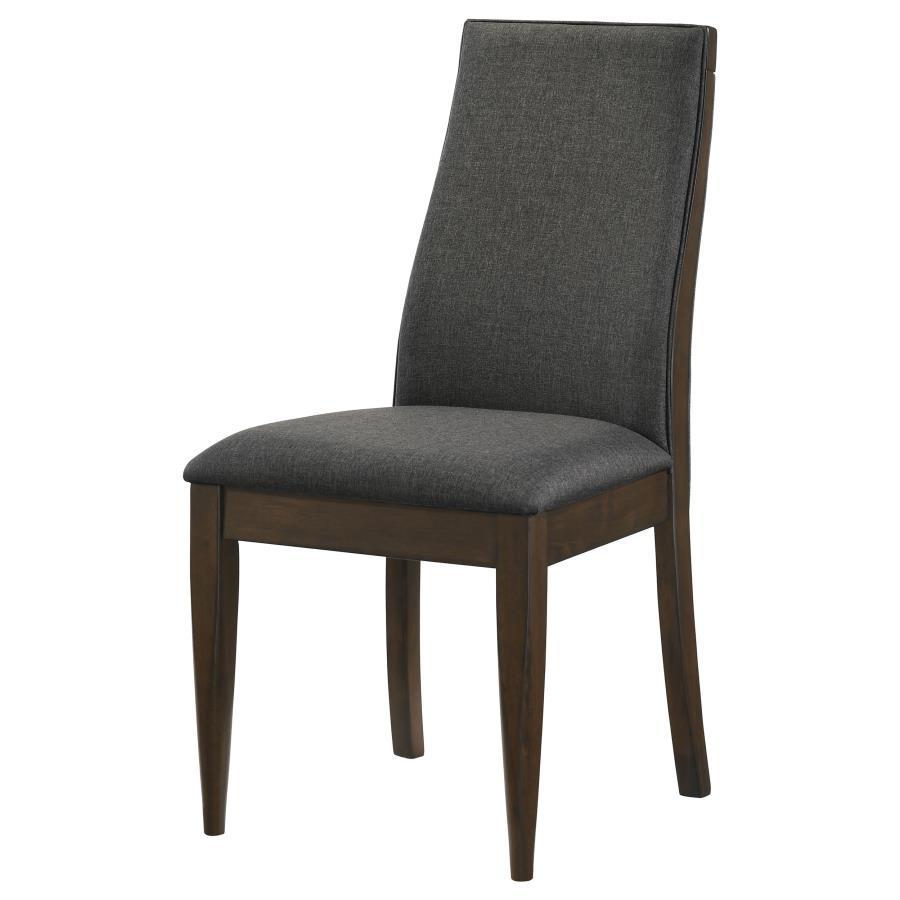 Wes - Upholstered Side Chair (Set of 2) - Gray And Dark Walnut