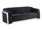 Pyroden - Sofa - Black Velvet & Chrome Finish