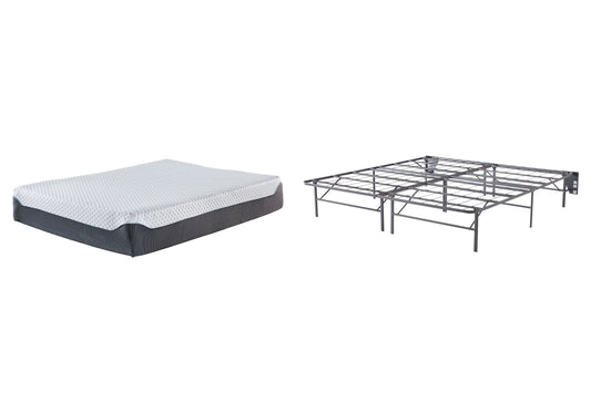 12 Inch Chime Elite - Gray - 2 Pc. - King Foundation With Mattress