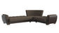 Ottomanson Armada Air - Convertible Sectional With Storage - Gray Brown & Dark Brown