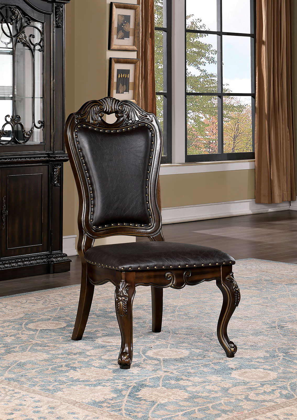 Lombardy - Side Chair (Set of 2) - Walnut / Dark Brown