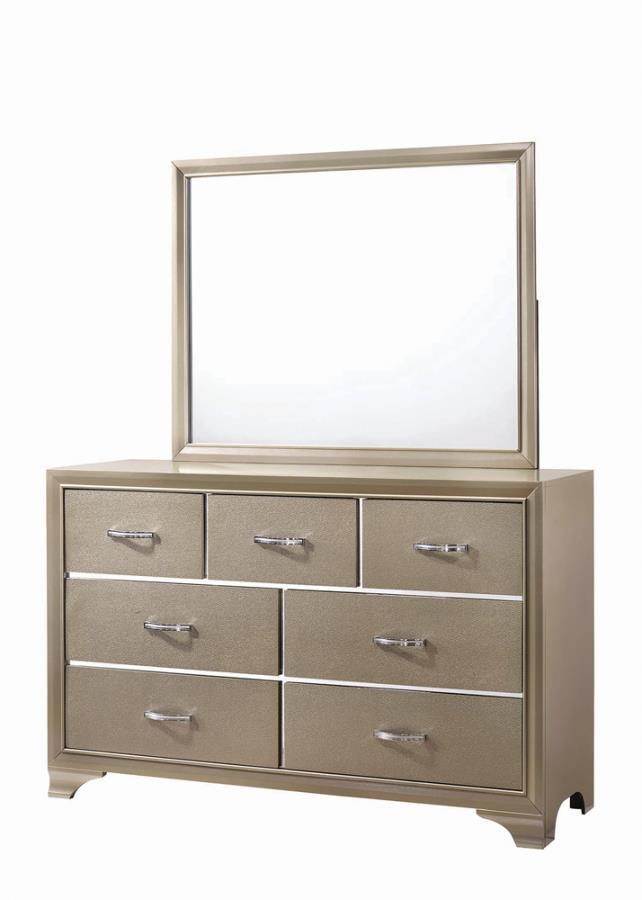 Beaumont - Rectangular Dresser Mirror - Champagne