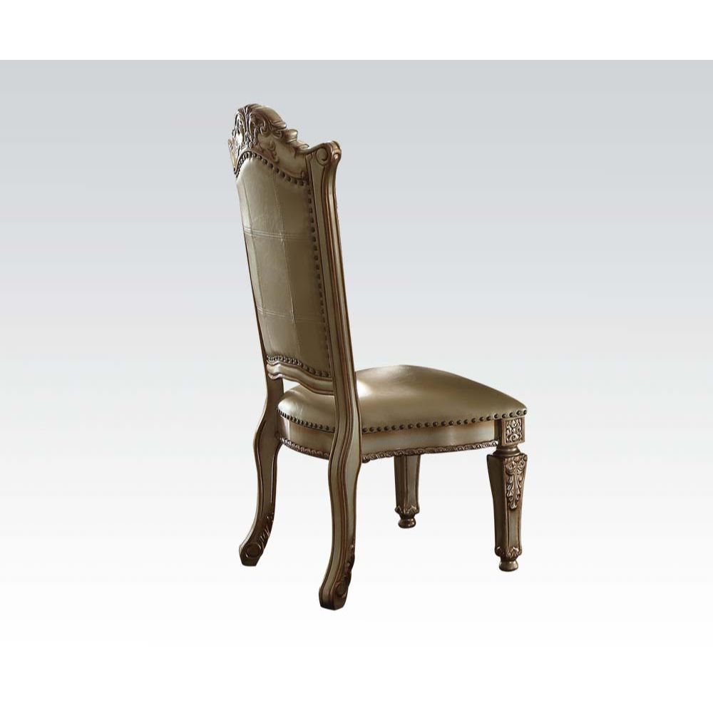Vendome - Side Chair (Set of 2) - Bone PU & Gold Patina
