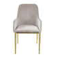 Barnard - Side Chair (Set of 2) - Gray Velvet & Mirrored Gold Finish