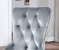 Adalia - Wingback Chair (Set of 2) - Silver / Dark Gray